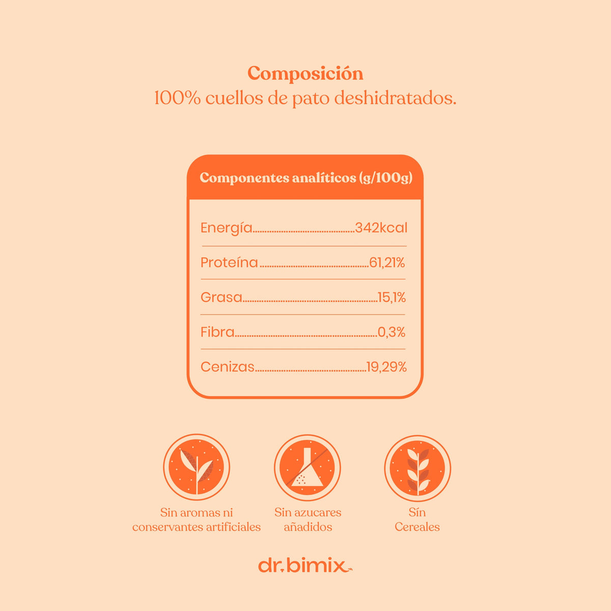 Snack Cuellos de Pato para Perros Snack Natural 500 g dr.bimix
