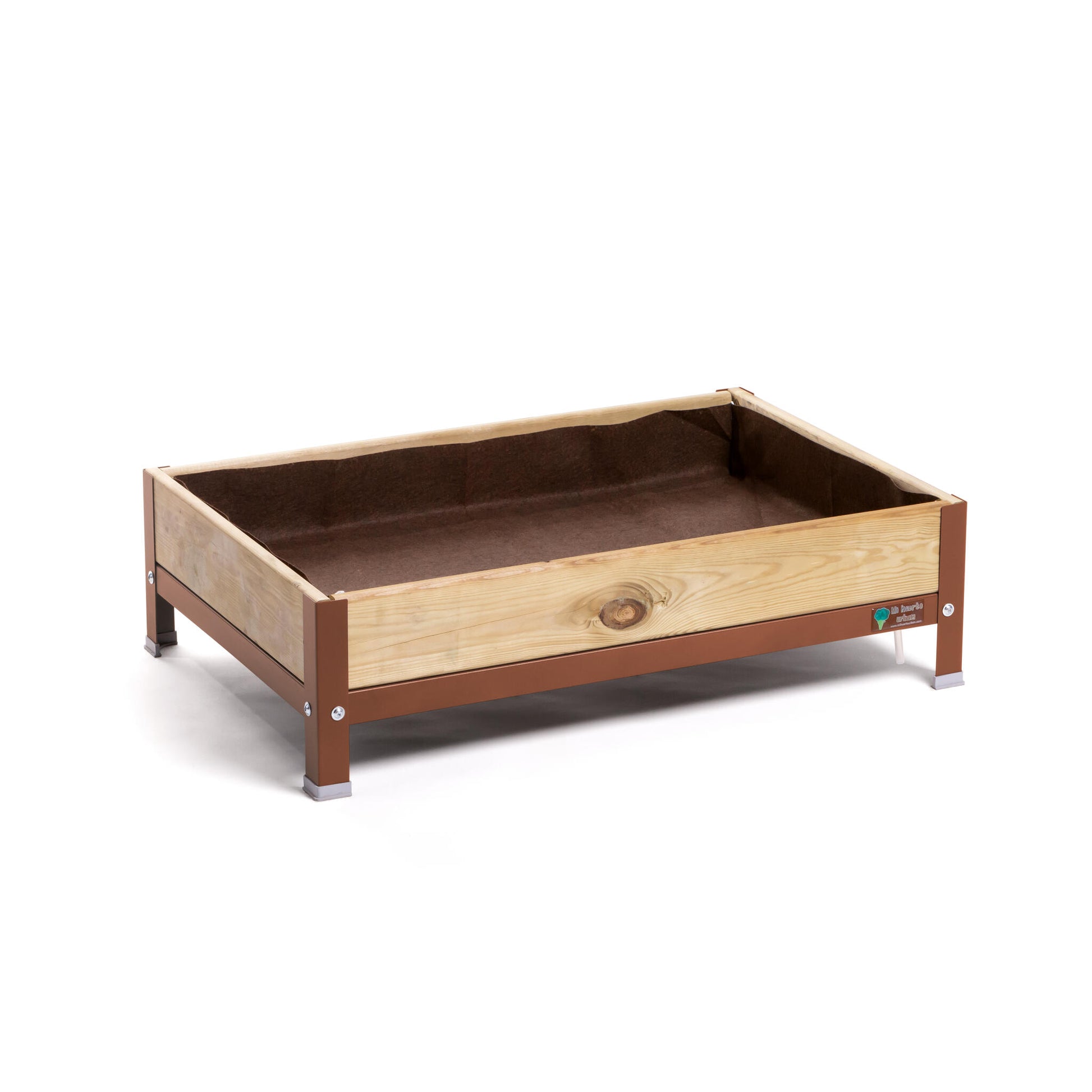 Mi Huerto Urban Jardinera Elevada Madera Con Bandeja Recoge Aguas | Estructura Metálica | Marrón | 90x60x26cm_0