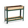 Mi Huerto Urban Jardinera Elevada Madera Con Bandeja Recoge Aguas | Estructura Metálica | Verde | 90x30x78cm