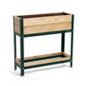Mi Huerto Urban Jardinera Elevada Madera Con Bandeja Recoge Aguas | Estructura Metálica | Verde | 90x30x90cm