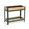 Mi Huerto Urban Jardinera Elevada Madera Con Bandeja Recoge Aguas | Estructura Metálica | Verde | 90x40x78cm