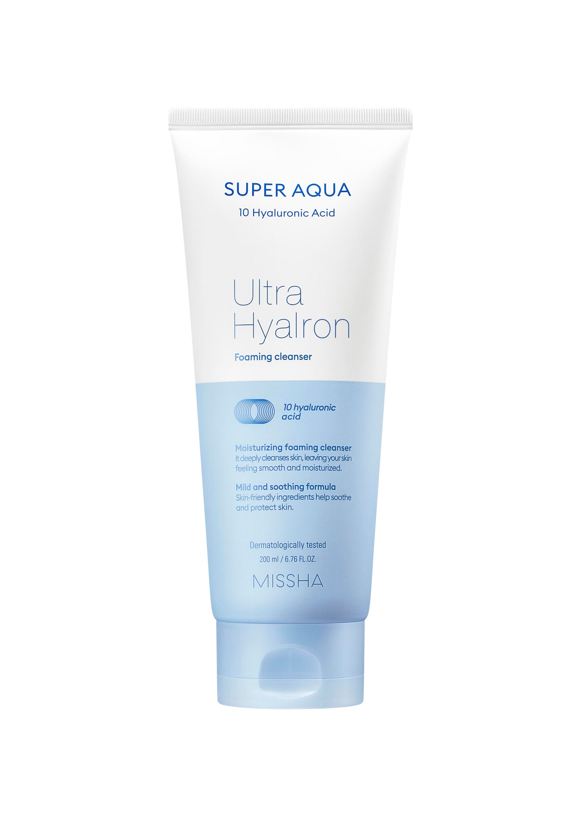 Missha Super Aqua Ultra Hyalron Foaming Cleanser (200ml) - Espuma Limpiadora_0