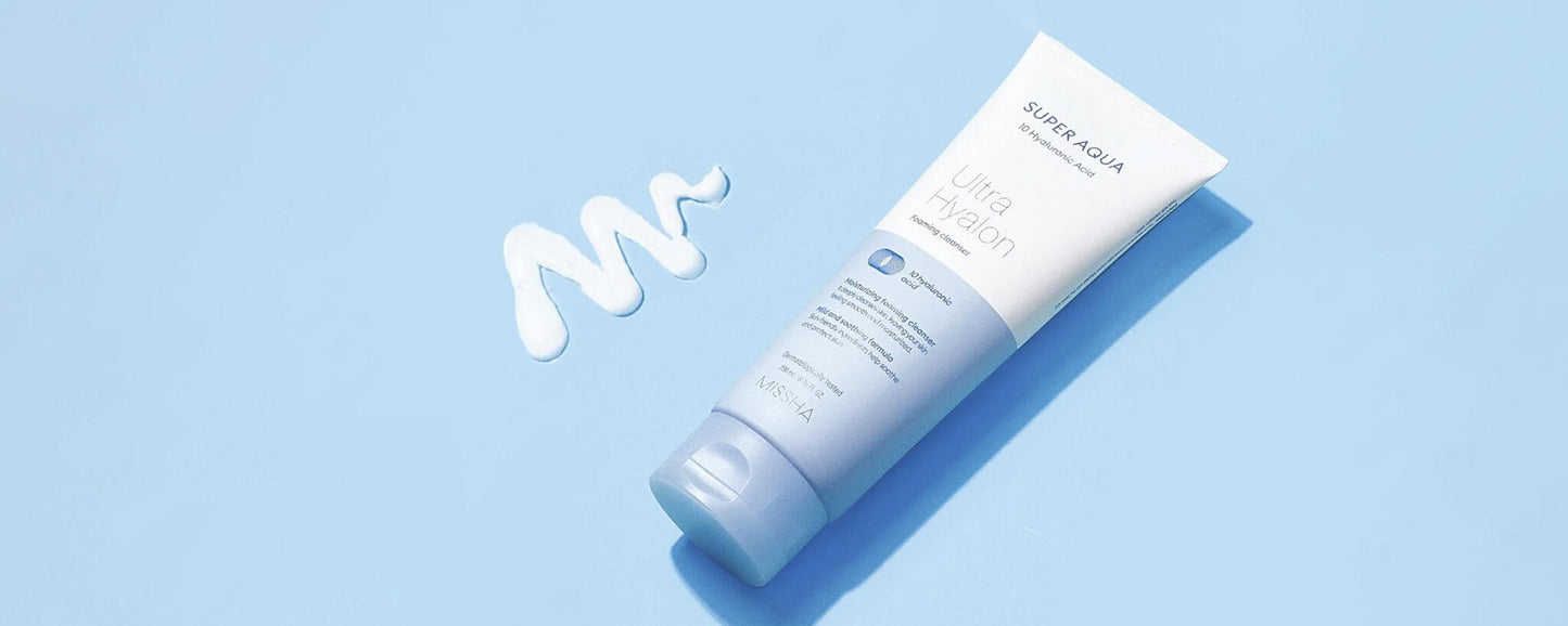 Missha Super Aqua Ultra Hyalron Foaming Cleanser (200ml) - Espuma Limpiadora_1