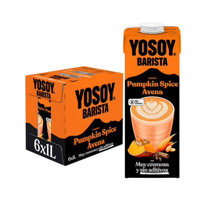 Pack 6x Bebida de Avena Pumpkin Spice Barista YOSOY 1L
