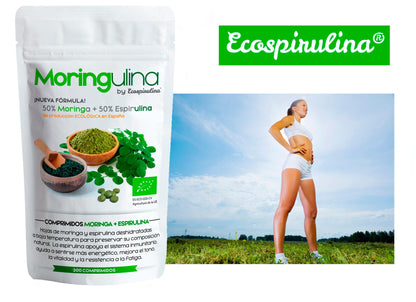 Moringa Y Espirulina Ecológicas En Comprimidos Ecospirulina 200 Comprimidos_2