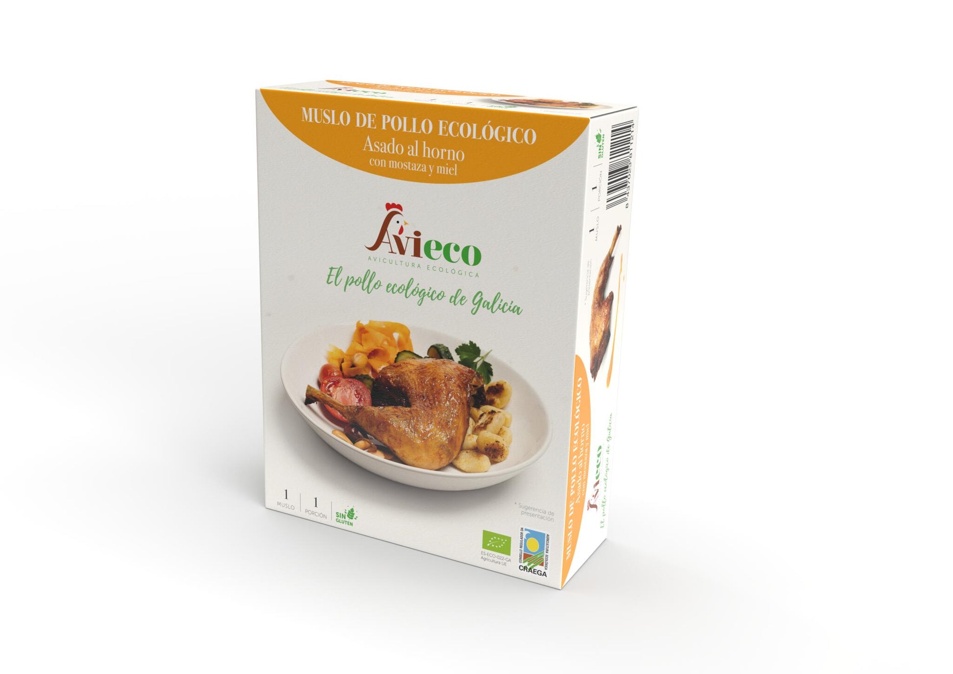 Muslo De Pollo Ecológico Asado Al Horno Con Mostaza Y Miel 350 g_0