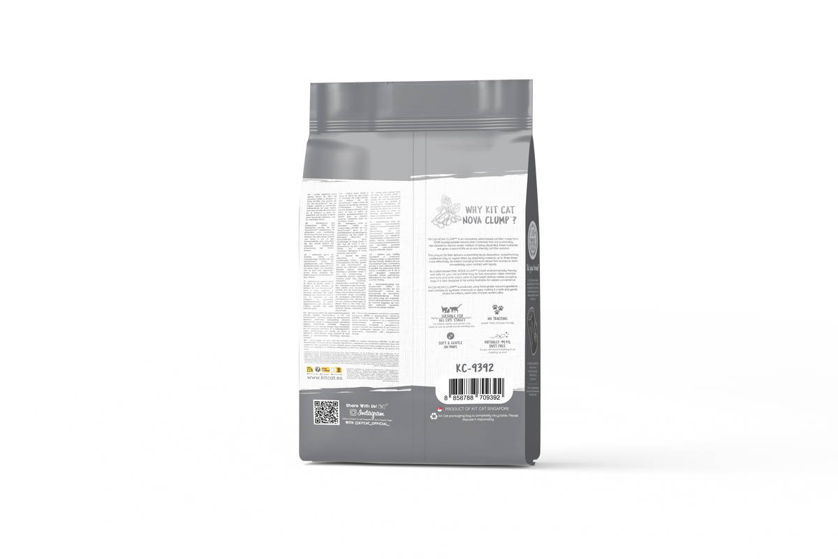 Kit de areia para gatos Eco SoyaClump - Carvão vegetal 7 L