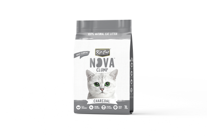 Kit de areia para gatos Eco SoyaClump - Carvão vegetal 7 L