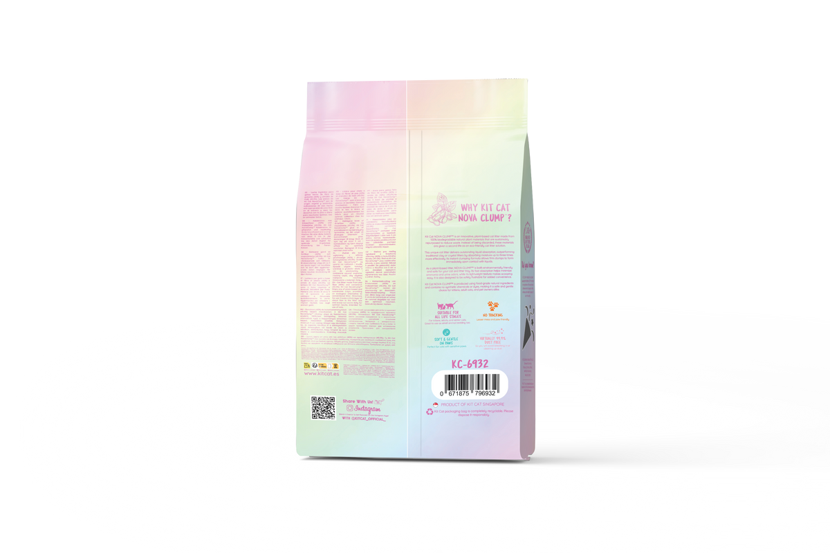 Kit de areia para gatos Eco SoyaClump - Areia para gatos Confetti 7 L