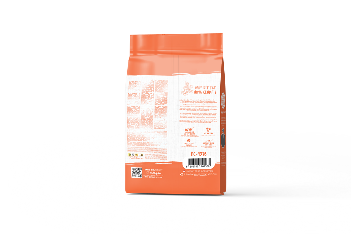 Kit de areia para gatos Eco SoyaClump - Pêssego 7 L