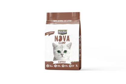 Kit de areia para gatos Eco SoyaClump - Areia para gatos Coffee 7 L