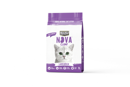 Kit de areia para gatos Eco SoyaClump - Lavanda 7 L