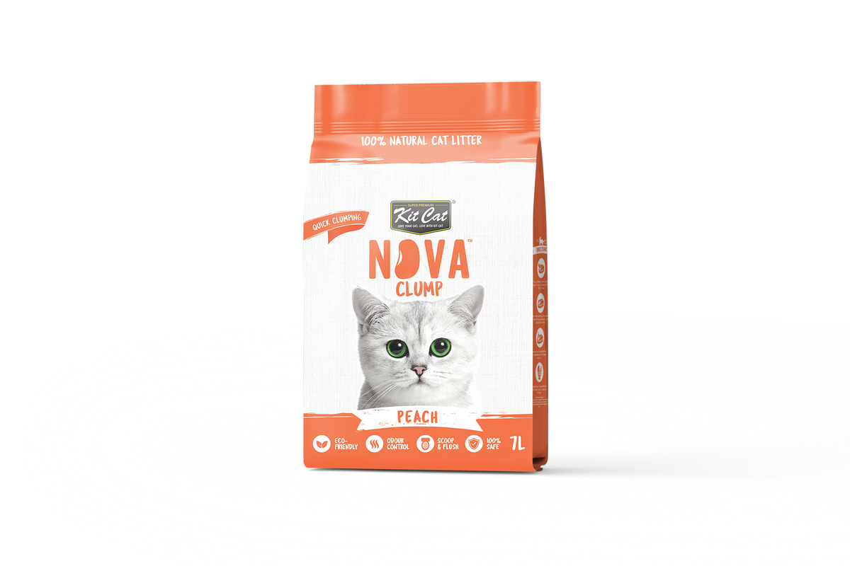 Kit de areia para gatos Eco SoyaClump - Pêssego 7 L