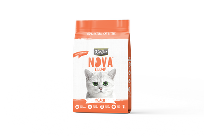 Kit de areia para gatos Eco SoyaClump - Pêssego 7 L