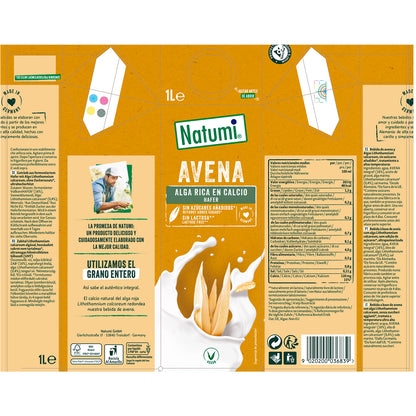 Pack de 6 Bebidas Natumi de Aveia e Algas Marinhas Biológicas 1 L