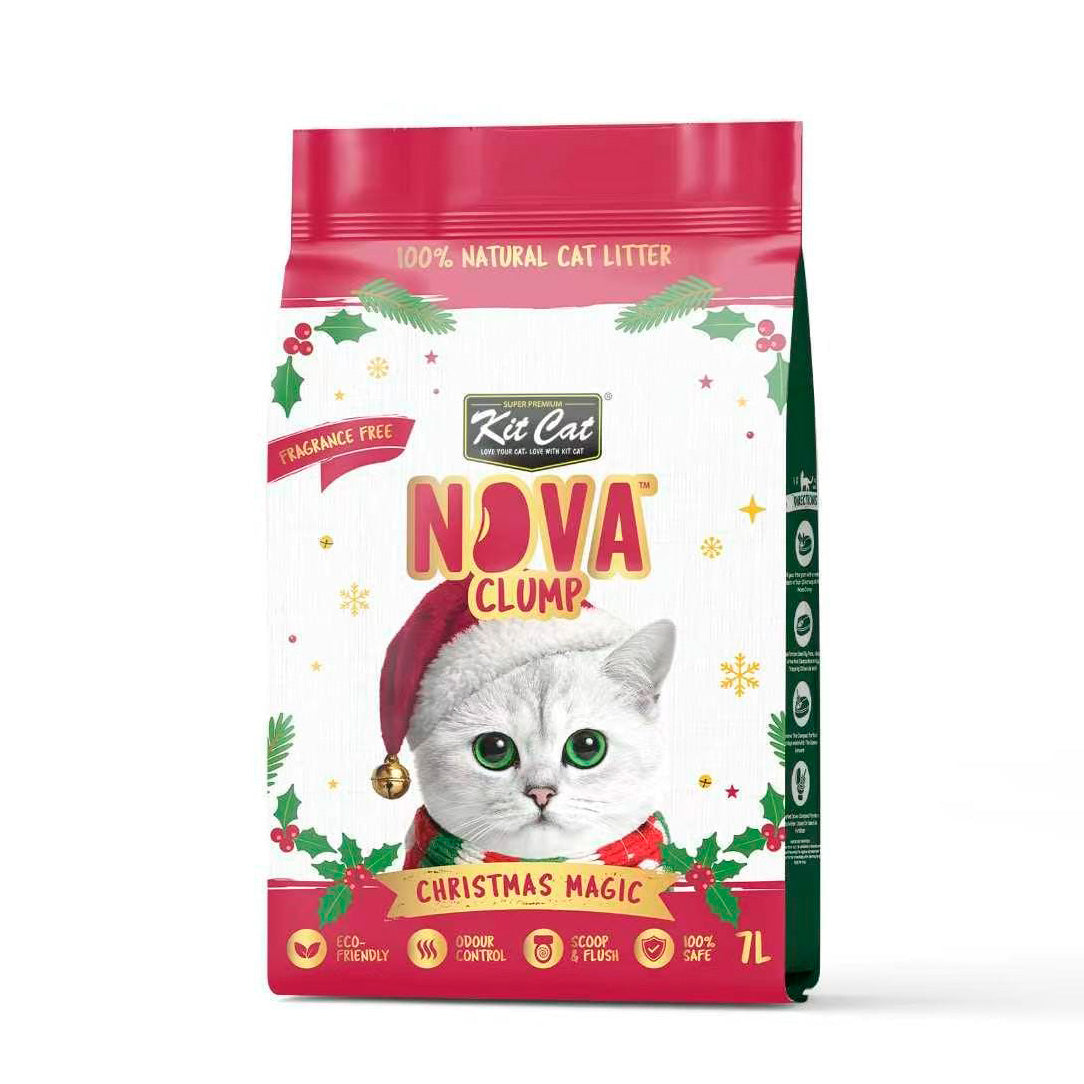 NovaClump Arena 100% Vegetal Navidades Mágicas Kit Cat