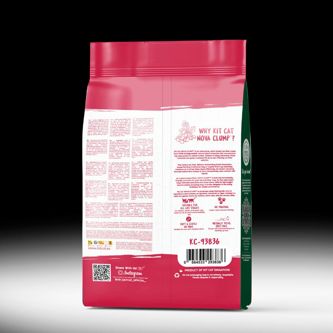 NovaClump Arena 100% Vegetal Navidades Mágicas Kit Cat