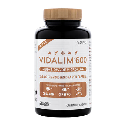 OMEGA 3 DE MICROALGAS OFERTA PACK CORAZON VIDALIM 600. 360mg EPA + 240mg DHA POR CAPSULA | 120 CAPSULAS_1