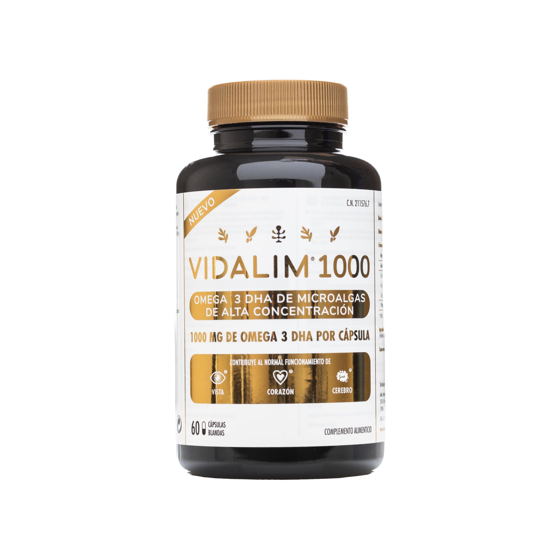 OMEGA 3 MICROALGAS VIDALIM 1000: 1.000 mg DHA EN UNA SOLA CAPSULA | 60 CAPSULAS_0