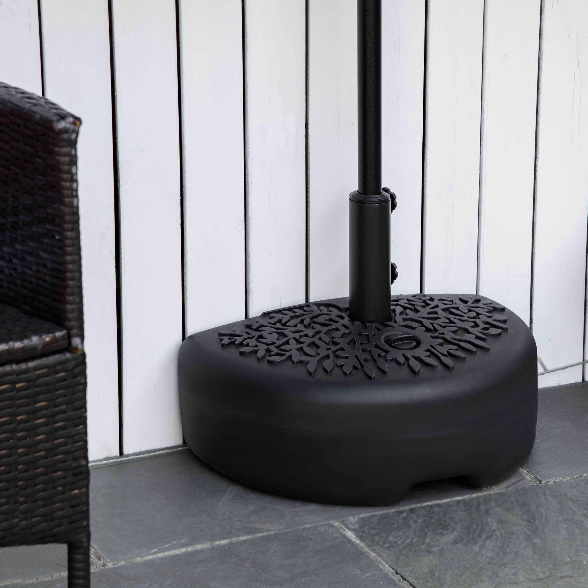Outsunny Base Pared Para Sombrilla Rellenable De Arena 21 Kg O Agua 18 Kg Jardín_1