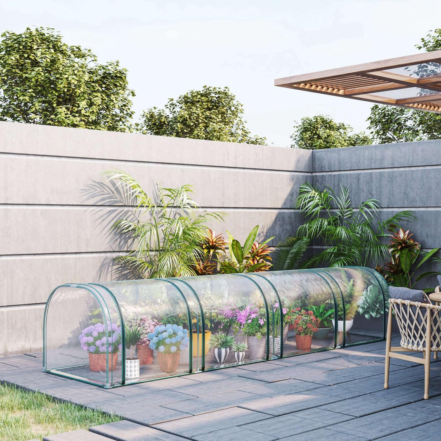 Outsunny Invernadero Caseta Para Jardín Terraza Cultivo De Planta Semilla_1