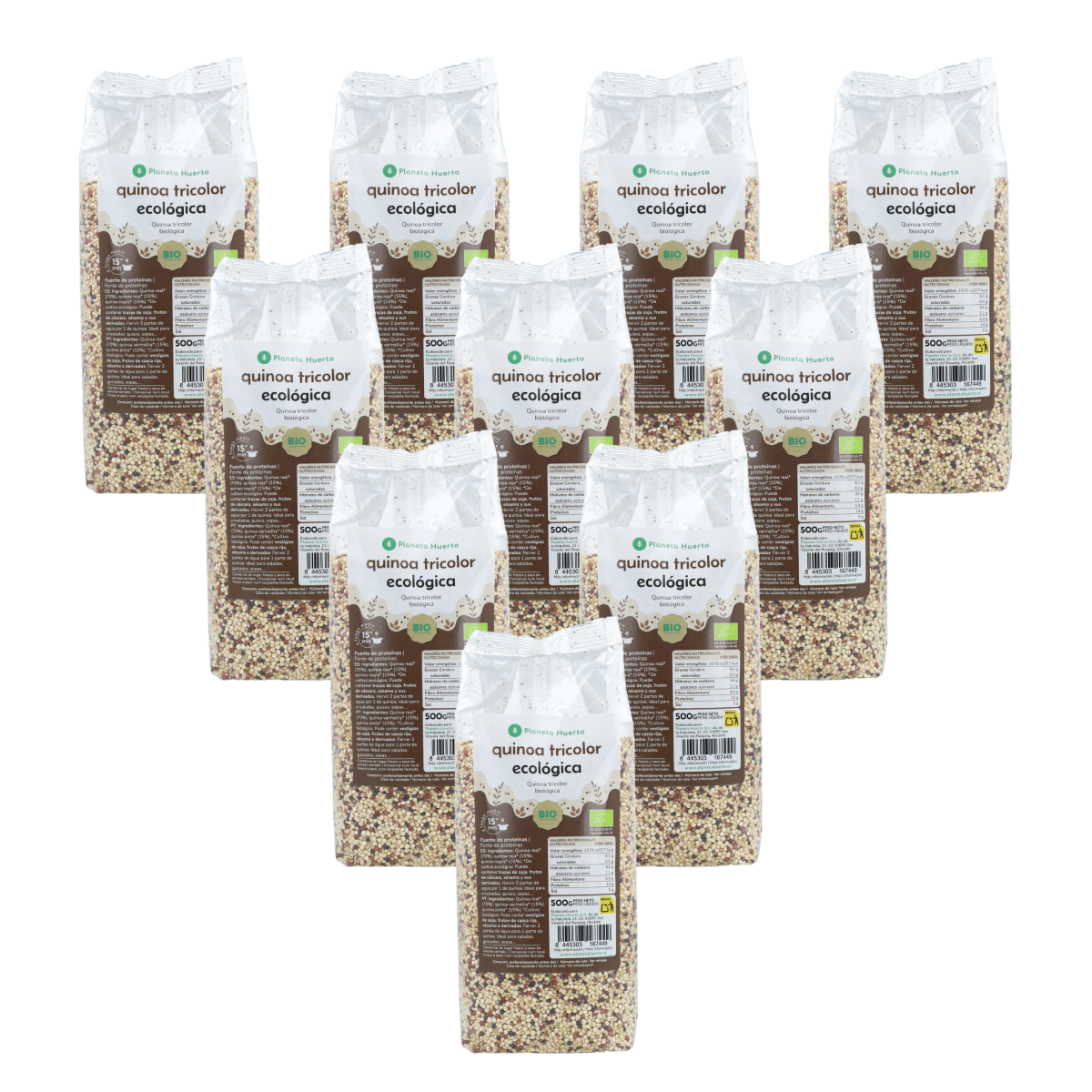 Pack 10x Quinoa tricolor ECO Planeta Huerto 500 g