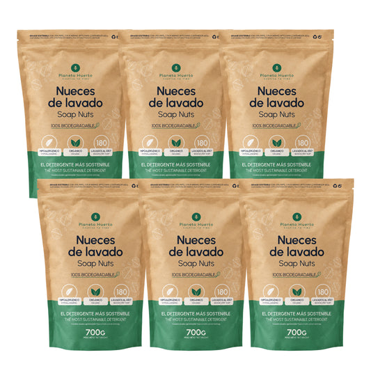 Embalagem de 6 Nozes para Lavar Planeta Huerto 700 gr