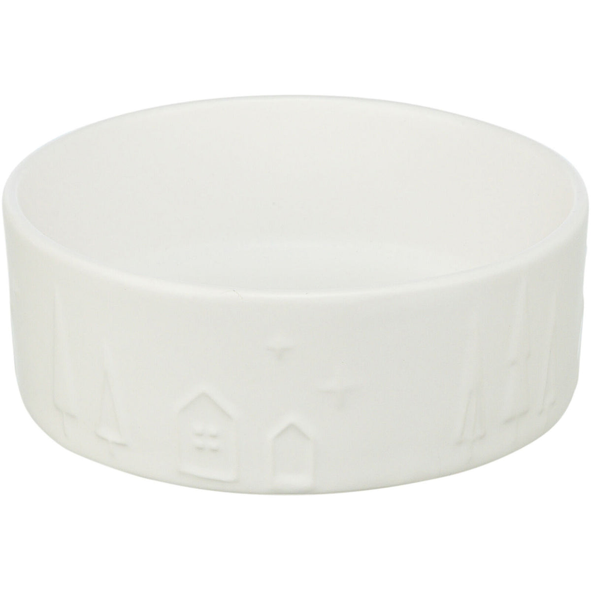 Comedero de cerámica, Navidad, 0,8 l/ø 16 cm, blanco Trixie