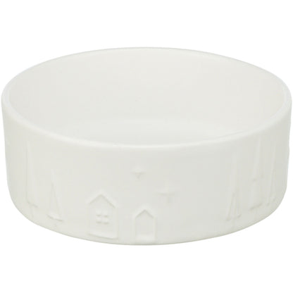 Comedero de cerámica, Navidad, 0,8 l/ø 16 cm, blanco Trixie