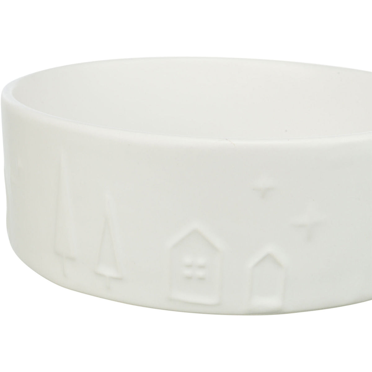 Comedero de cerámica, Navidad, 0,8 l/ø 16 cm, blanco Trixie