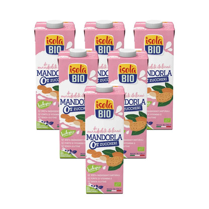 Pack de 6 Bebidas de Amêndoa sem Açúcar Bio Isola Bio 1 L