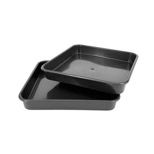 Pack 25 Bandejas Negras Para Macetas 20x20 Cm | Sin Agujeros, Plástico Grueso – Jardinería, Drenaje Y Organización_0