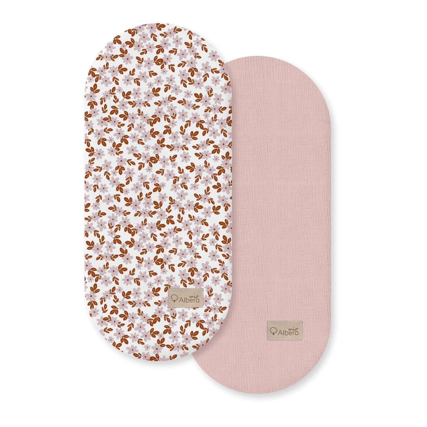 Pack 2 Bajeras Capazo Algodón Satinado Y Muselina Retro Flower_0