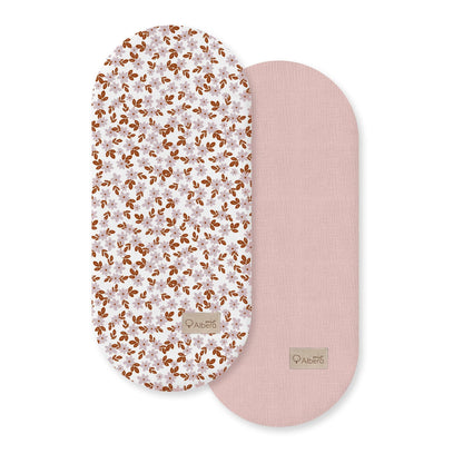 Pack 2 Bajeras Capazo Algodón Satinado Y Muselina Retro Flower_0