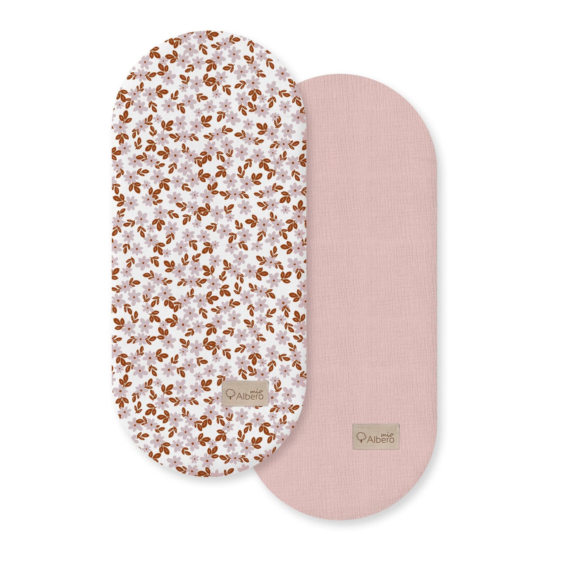 Pack 2 Bajeras Capazo Algodón Satinado Y Muselina Retro Flower_0