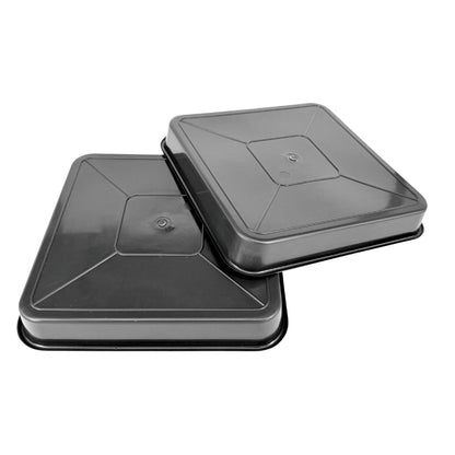 Pack 3 Bandejas Negras Para Macetas 20x20 Cm | Plástico Grueso, Sin Agujeros – Ideal Drenaje, Organización O Germinación_2