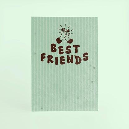 Pack 3 Postales Plantables – Best Friends, Flower Power Y Enjoy The Little Things - Resetea_1