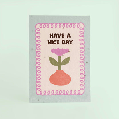 Pack 3 Postales Plantables – Grow With The Flow, Have A Nice Day Y Wish You Were Here - Resetea_2