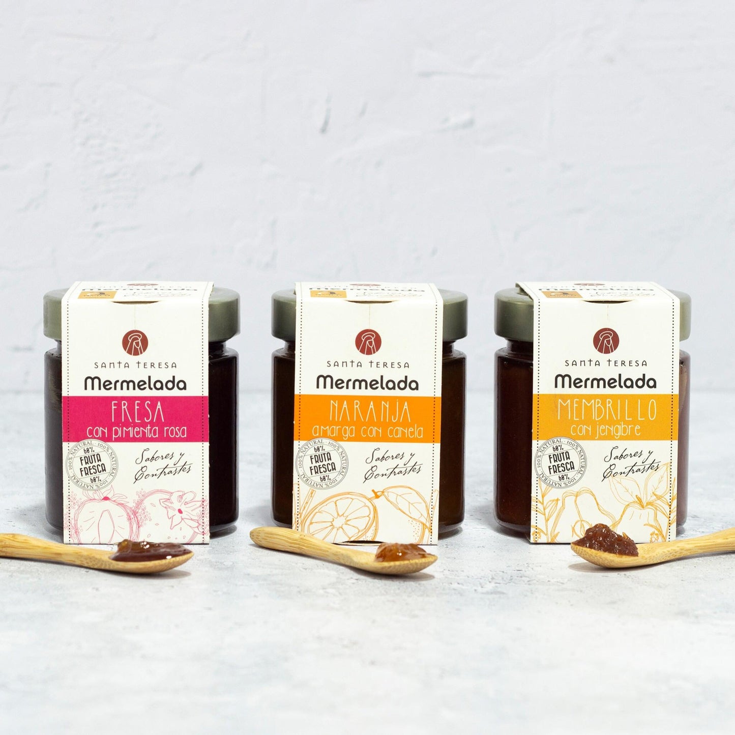 Pack De Mermeladas Exóticas: Membrillo, Naranja Y Fresa 720 G_0