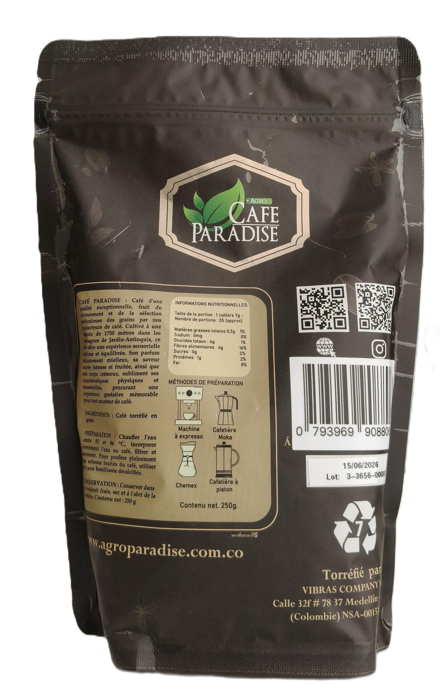 Pack Súper Ahorro – Grano 1kg – Café Especial Colombia -Origen Único -  100% arábica 1kg (4x250g)_3