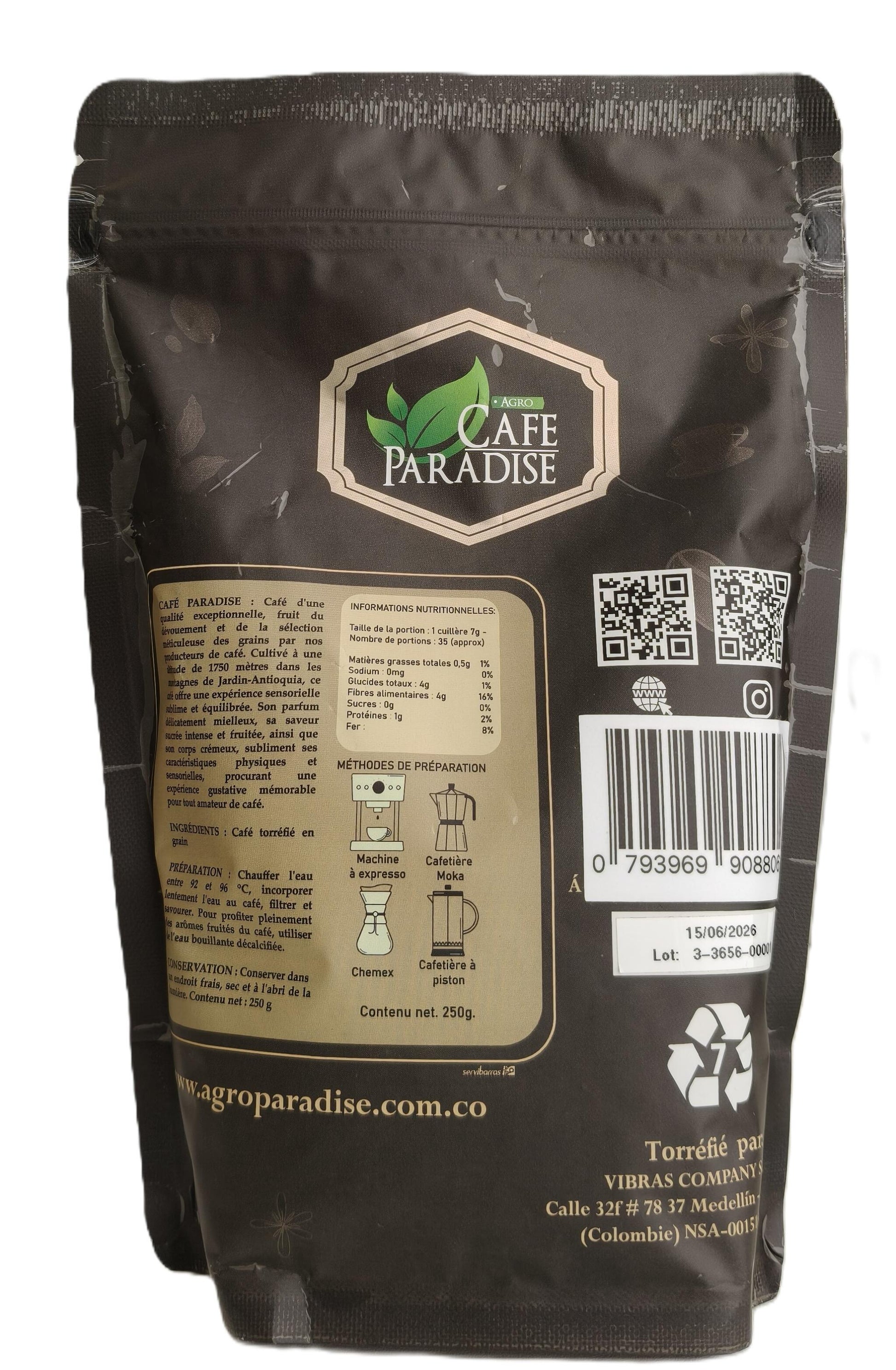 Pack Súper Ahorro – Grano 1kg – Café Especial Colombia -Origen Único -  100% arábica 1kg (4x250g)_3
