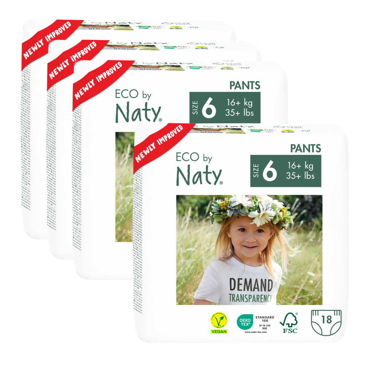 Pack de fraldas e cuecas nº 6 Naty 16+ kg 36 unidades