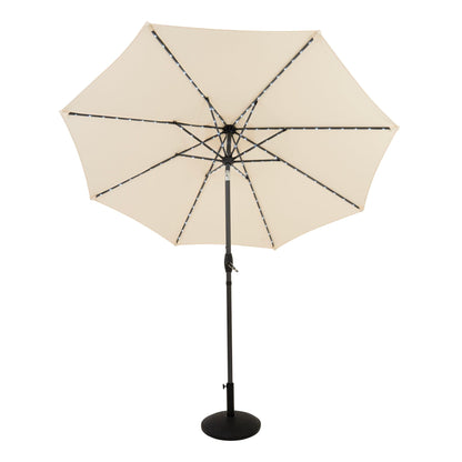 Parasol Led Inclinable 2,7 M Con Base – Crema_0