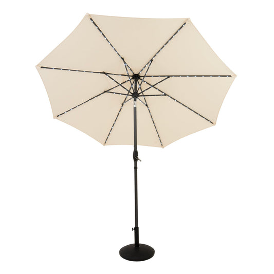Parasol Led Inclinable 2,7 M Con Base – Crema_0