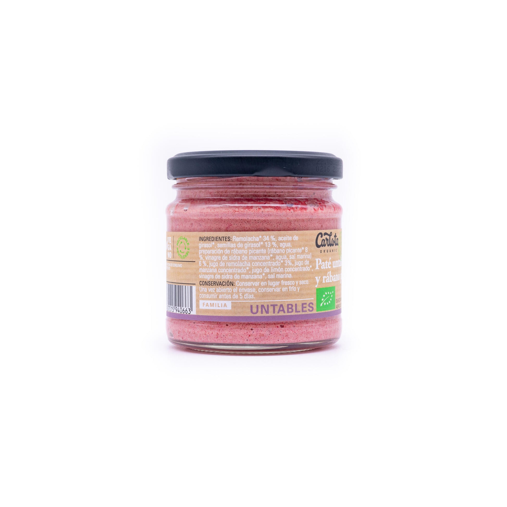 Paté Untable De Remolacha  Y Rábano Picante 180g_1