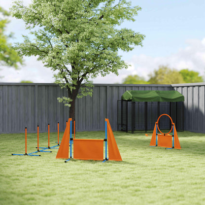 Pawhut Set De Entrenamiento De Agilidad Para Perros De 6 Piezas Naranja_1