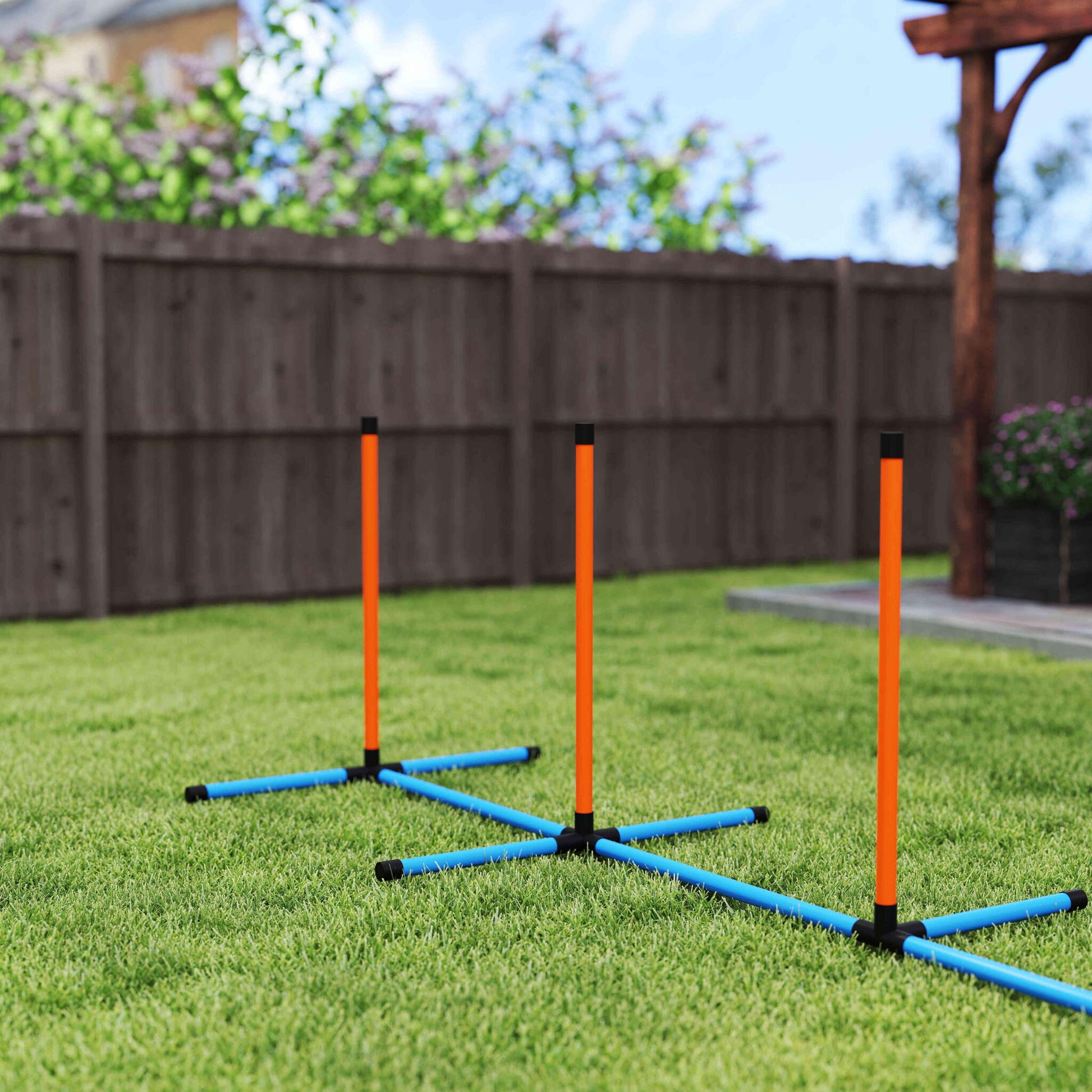 Pawhut Set De Entrenamiento De Agilidad Para Perros De 6 Piezas Naranja_3