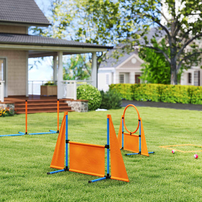 Pawhut Set De Entrenamiento De Agilidad Para Perros De 6 Piezas Naranja_4