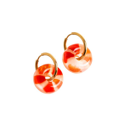 Pendientes de Aro Esteiro - Vidrio de Mar Reciclado de Galicia, Joya Artesanal Única - Nature Vibes_0