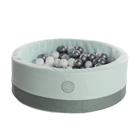 Piscina De Bolas Glitter Con 200 Pelotas Menta_0